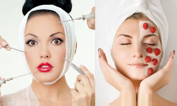 Injections of beauty and cosmetics in the rejuvenation of the skin of the face